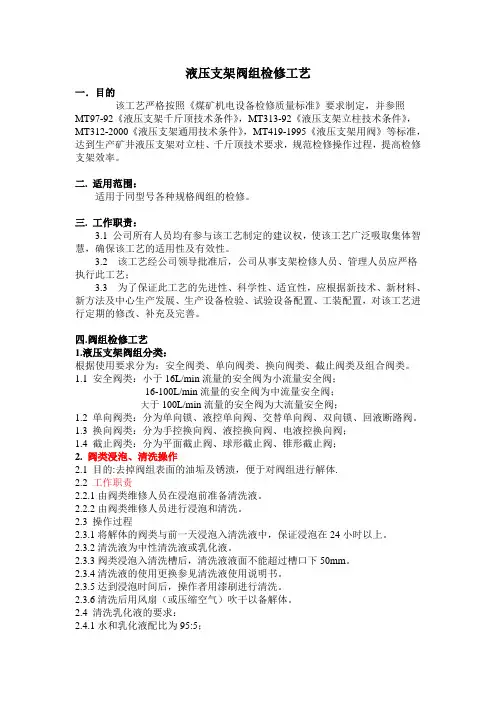 液压支架阀组检修工艺.