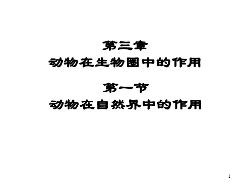 第三章  第一节  动物在自然界中的作用PPT课件