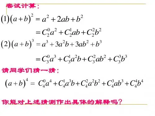 二项式定理第一课