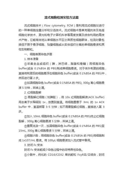 流式细胞检测实验方法篇