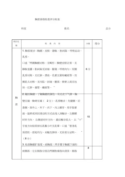胸部体格检查
