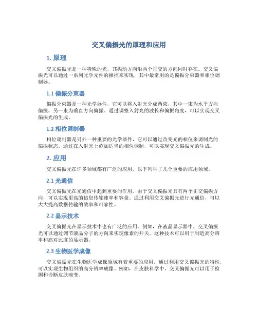 交叉偏振光的原理和应用