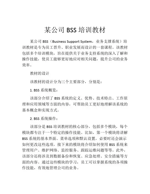 某公司BSS培训教材