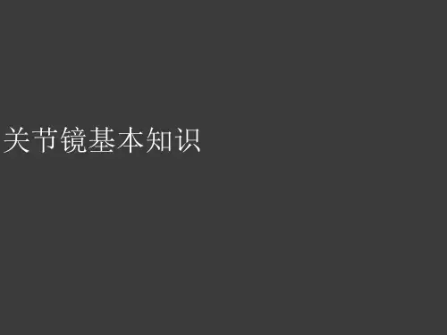 关节镜基本知识ppt课件
