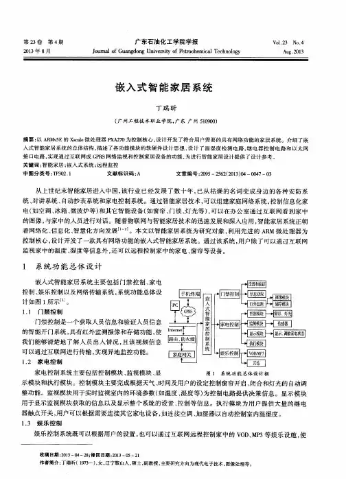 嵌入式智能家居系统