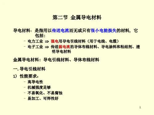第二节金属导电材料第三节电阻材料剖析