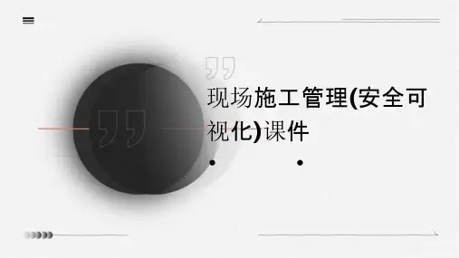 现场施工管理(安全可视化)课件