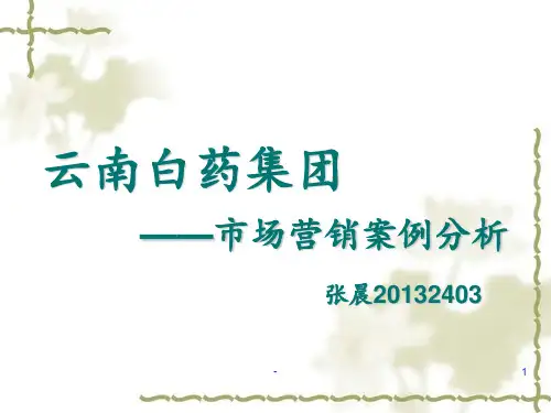 云南白药案例分析PPT课件