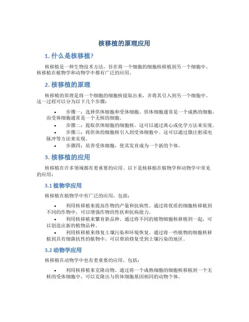 核移植的原理应用