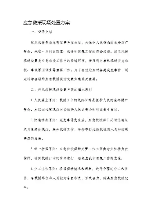 应急救援现场处置方案