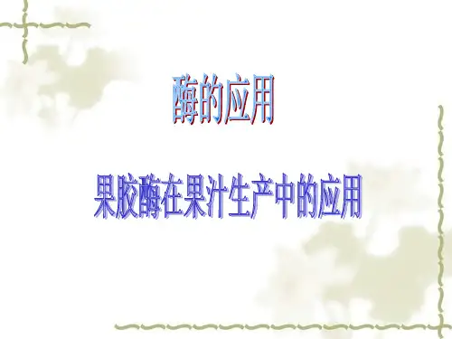果汁中的果胶和果胶酶解析