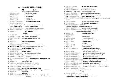 牛津版英语八年级下册Unit 1重点词组默写
