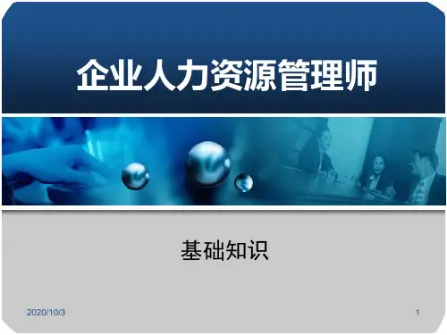 人力资源管理师培训(基础知识)PPT幻灯片