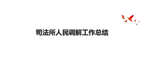 司法所人民调解工作总结.pptx