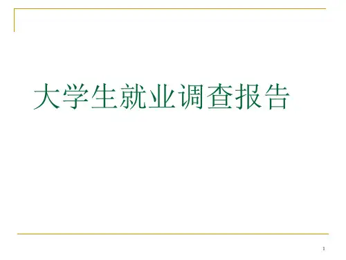 大学生就业调查报告ppt课件