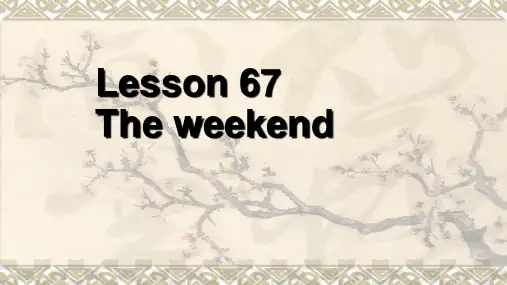 新概念第一册Lesson67-68