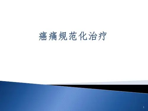 癌痛规范化治疗PPT参考幻灯片