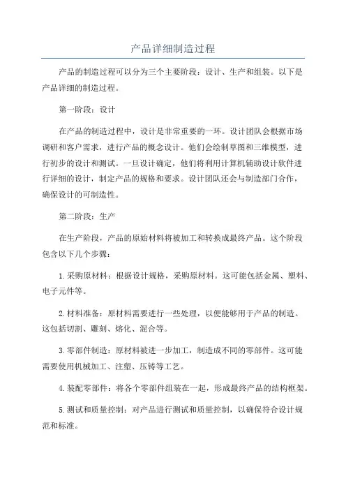 产品详细制造过程