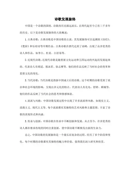 诗歌发展脉络