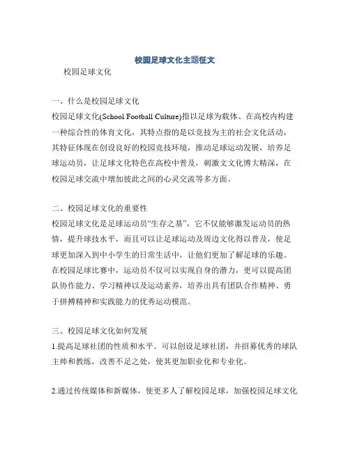 校园足球文化主题征文