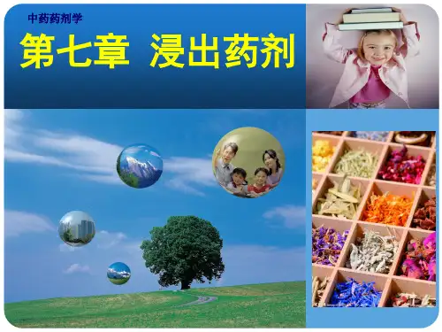 《中药药剂学》课件——第七章 浸出药剂
