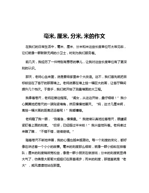 毫米,厘米,分米,米的作文