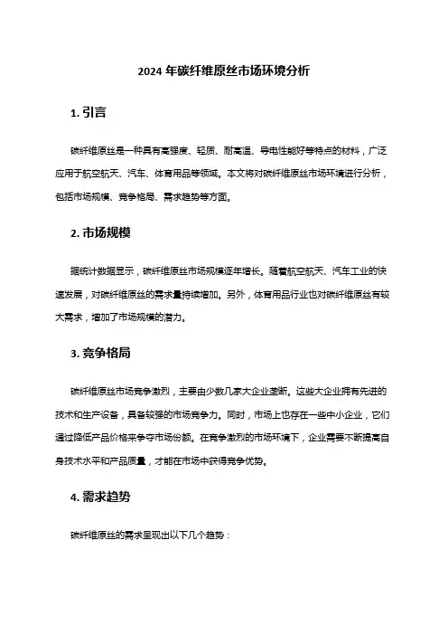 2024年碳纤维原丝市场环境分析