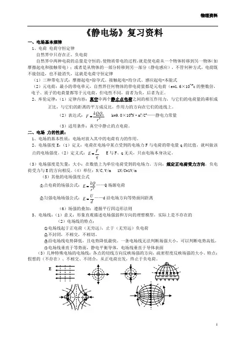 《静电场》复习资料