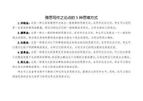 雅思写作之论点的5种思维方式