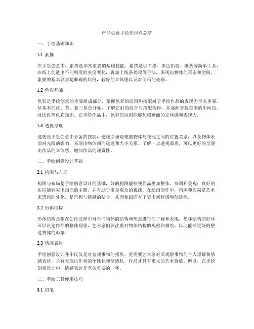 产品创意手绘知识点总结