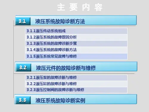 液压系统故障诊断与维修