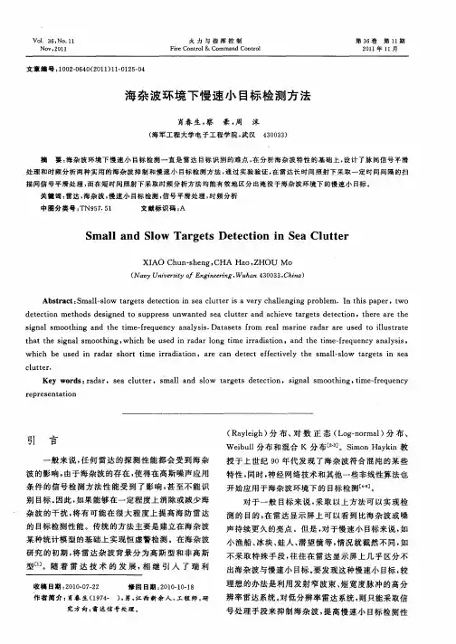 海杂波环境下慢速小目标检测方法