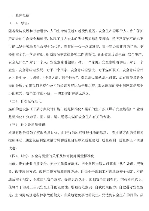 煤矿机电质量标准化标准