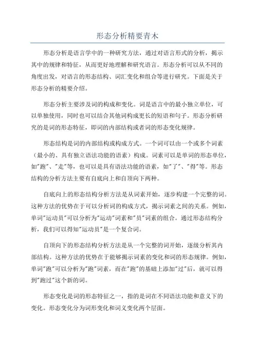 形态分析精要青木