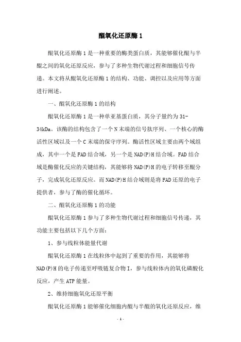 醌氧化还原酶1