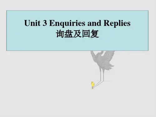 外贸函电第二版-Unit03询盘及回复