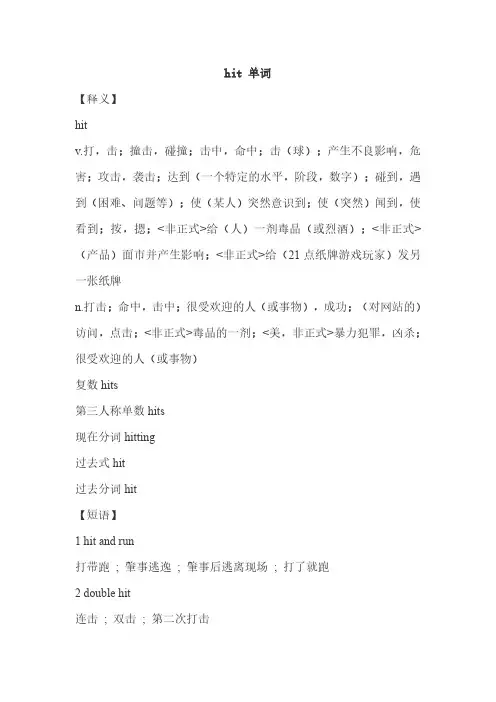 hit 单词