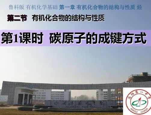 鲁科版高中化学选修五 1.2有机化合物的结构与性质(第一课时) (共14张PPT)