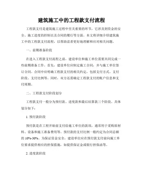 建筑施工中的工程款支付流程