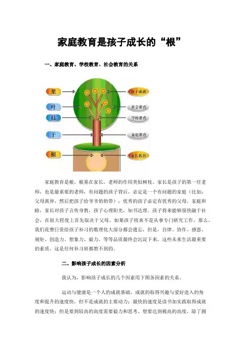 家庭教育是孩子成长的“根”