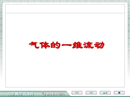 气体的一维流动