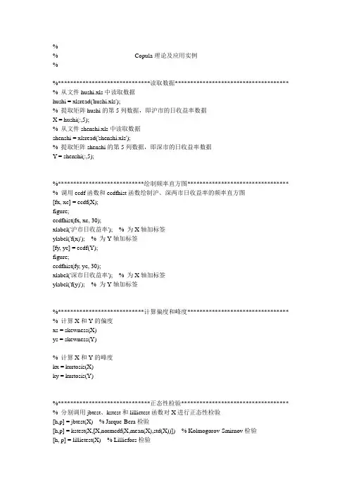 【良心出品】Copula理论及MATLAB应用实例