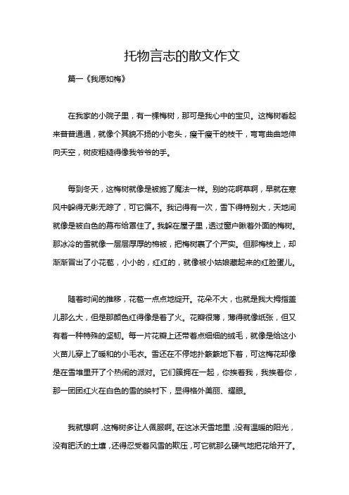 托物言志的散文作文
