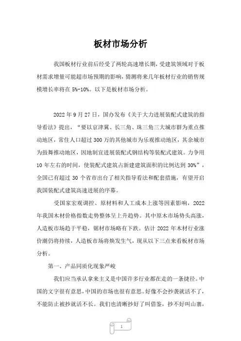 2023年板材市场分析