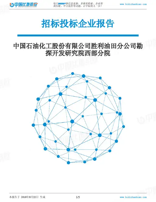 中国石油化工股份有限公司胜利油田分公司勘探开发研究院西部分院_中标190922