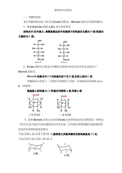 糖的构型及其画法