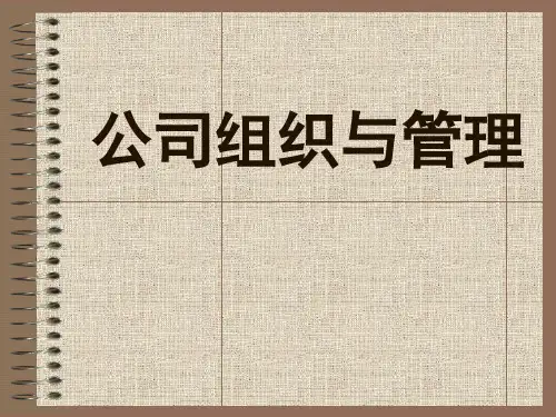 公司组织与管理