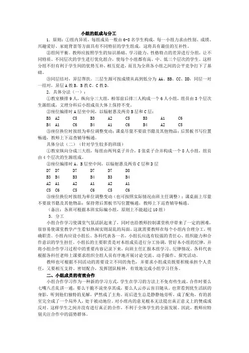 小组的组成与分工