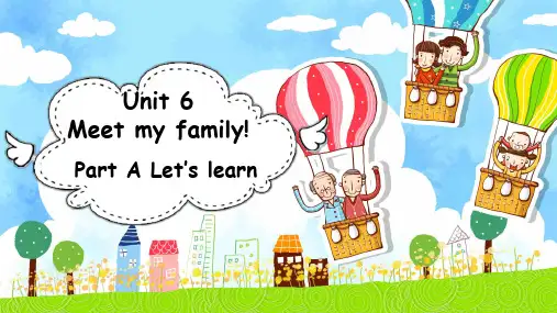 人教PEP版英语四年级上册Unit6 PartA Let's learn课件