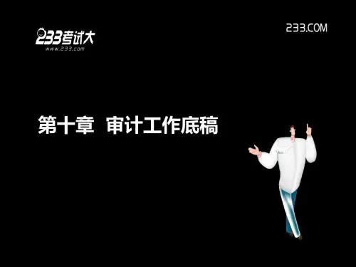 注册会计师审计工作底稿(ppt49张)